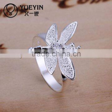 Hot sale butterfly shape cubic zirconia gold engagement ring