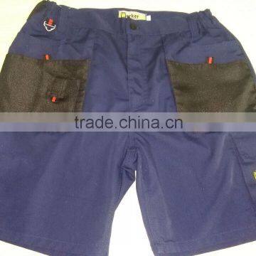 workwear T/C canvas cargo shorts with reinforced oxford patch fabric