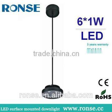 Ronse 6*1W LED Pendant Light Black Housing Simple Design(RS-2303)