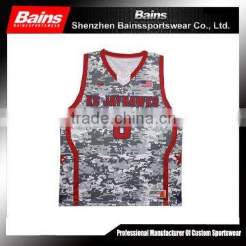 High quality camo basketball uniform/camouflage basketball uniform/custom digital camo basketball uniforms