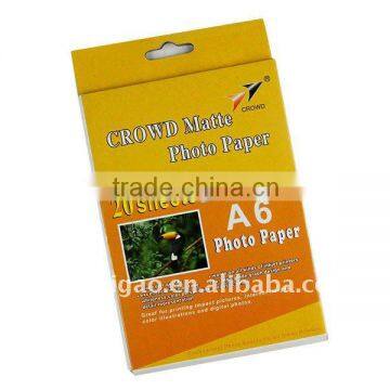 A6 Matte Photo Paper Inkjet Paper