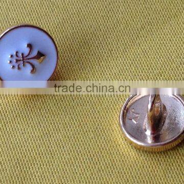 Anchor Logo White Color Enamelled Metal Shank Button --- M1876 Quality Choice photo-3