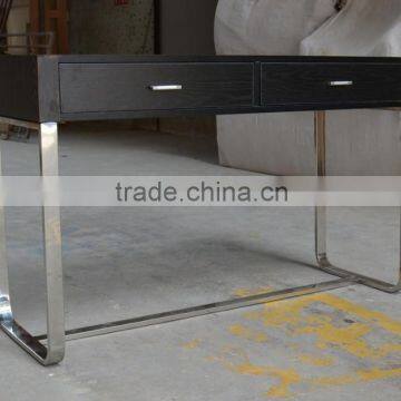 Modern simple design hotel furniture wooden table with metal feet for sale XYN1282