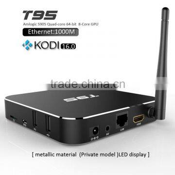 T95 Amlogic S905 4k M8 Android TV Box , Quad Core TV Android Box With Android 5.1 OS, Kodi16.0 Install Free Movies TV Box photo-2