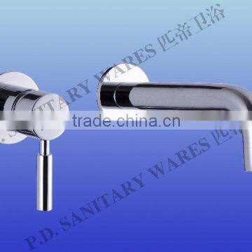 Two hole wall-mounted basin faucet