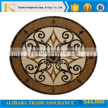 48" best price dark emperador marble waterjet for villa&hotel