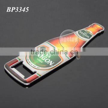 Vietnam Saigon Souvenirs Promotion Beer Bottle Shaped Printing Stainless Steel Metal Beer Opener Custom photo-2