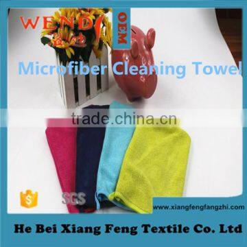 microfiber and coral fleece car cleaning gloves with wendy brand