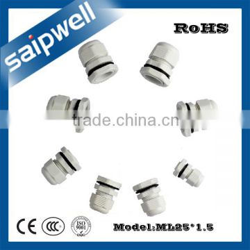 SAIPWELL ML25*1.5 IP68 Cable Fittings UL Waterproof Nylon Cable Gland for Wholesale