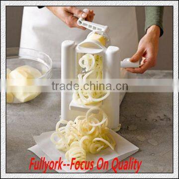 Multi Functional Hurry Slicer Hand Vegetable Chopper Slicer Manual Twista Chopper Tri-blade Plastic Spiral Vegetable Slicer photo-4