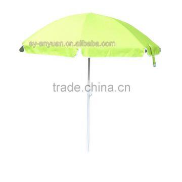 solid apple green color fulton beach umbrella parasol in silver coating UV fabric