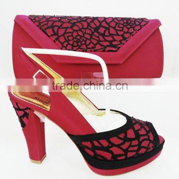 italian shoes and bag set to match women for wedding high heels shoe and wallet bag