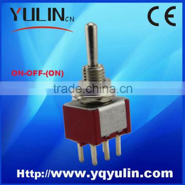 Free sample Mini 6pin ON-OFF-(ON) 12v toggle switch