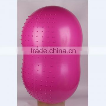 gym exercise big pvc peanut yoga ball anti-burst yoga ball with custom logo