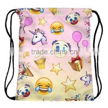 High Quality 3D Printed Wholesale Emoji Gift Drawstring Bag photo-6
