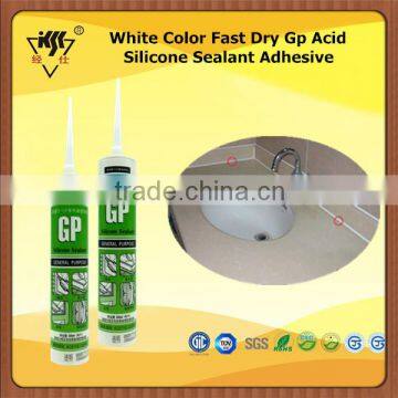 White Color Fast Dry Gp Acid Silicone Sealant Adhesive