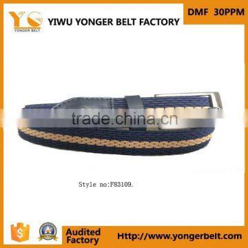 2015 Wholesle poyester high density braided elastic stretch belt