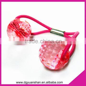 Acrylic Ball Decorate Elastic Hair Band,hair Accessories