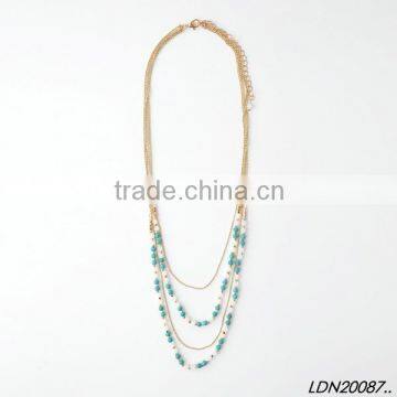 Ultra Pendant Green and White Beaded With Gold Chani Necklace With Matching Earrings and Bracelet photo-2