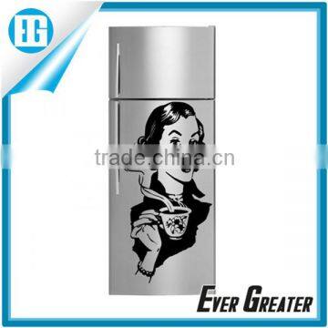 Promotional customized styling fridge vinyl sticker home decoration