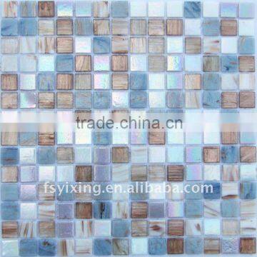 cheap square hot melt decorative glass easy mosaic designs HM15