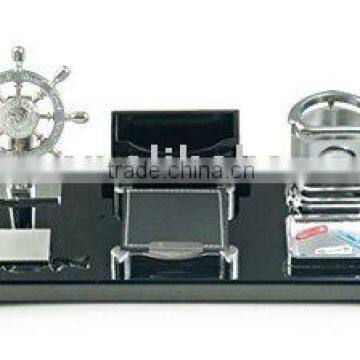 Wood desk organizer&Clock/Card holder:BF06118