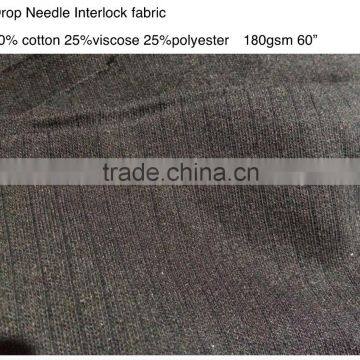 drop needle interlock fabric