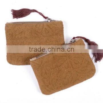 Natural Fibres Vintage Cotton Small Pouches, Set of 2