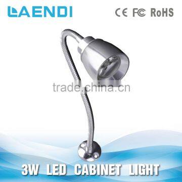 High power 1*3w 240lm led cabinet light with flexible pole 80ra