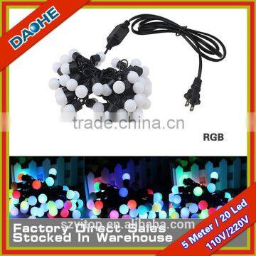 Led Christmas Light Ball 5 Meter 20LED US EU Plug 110V/220V Big Ball High Bright Party Decoration