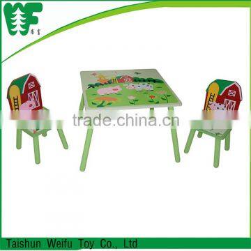 cheap wooden kids study reading table and chairs