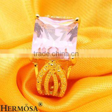 Good-Looking Deluxe Sweet Pink Kunzite 18K GP Women Engagement Ring Size 7 AR237 photo-6