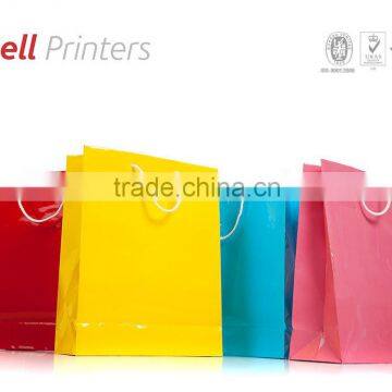 Multi color paper bags making with flexi loop handles from India