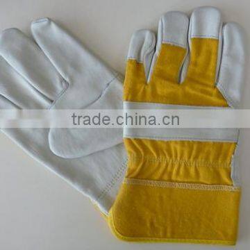 JS201CAY Cow Grain Glove, Cotton Back, Safety Glove, Cow Leather Driver Glove