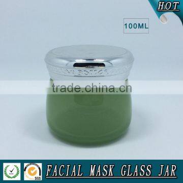 100g Colored Cosmetic Glass Jar