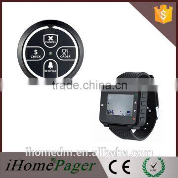 2016 New Wireless Waiter Call Button For Restaurant Table Wrist Watch Waiter Service