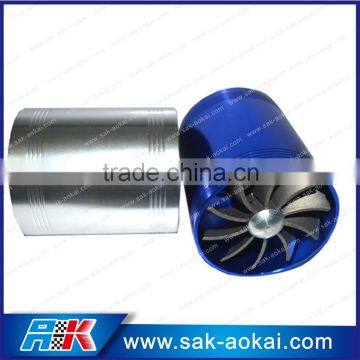 Blue Dual Side Turbonator Air Intake Fuel Gas Saver Intake Fan