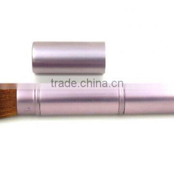 Newest Full Metal Aluminum Ferrule Double Side Retractable Powder Brush