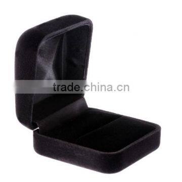2015 Hot sale jewlery set box Velvet flannelette flocking custom black