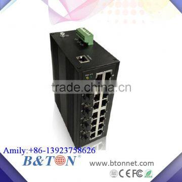 4*1000M SFP Slot and 16*10/100M RJ45 Port Industrial Managed Fiber Converter/Switch