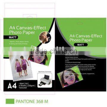 Canvas-Effect Photo Paper