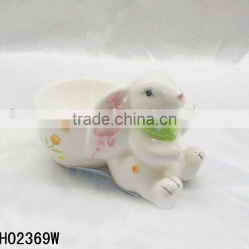 Ceramic Easter rabbit egg holder