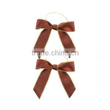 Factory High Quality Wholesale Colorful Pre-made Satin Ribbon Bow