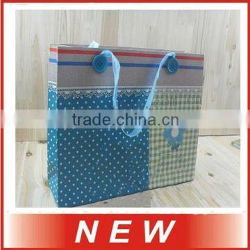 210g Insert buckle white paperboard paper bag,gift packing bag