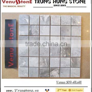 15*15 Grey Polished Marble Mosaic Tiles photo-3