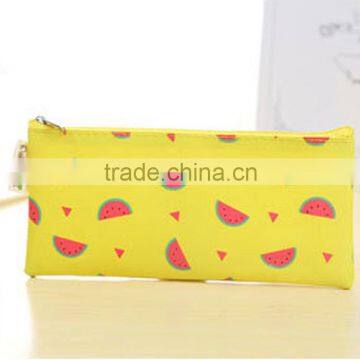 Professional fruit watermelon print zipper pencil bag china supplier