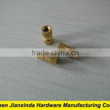 Precision brass straight stripes machining insert nuts