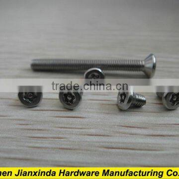 Six-lobe recess flat head screw