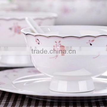 export new flower design bone china coffee set