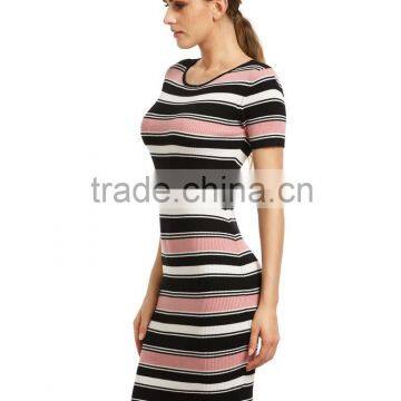 New design slim fit stripe women dresses sexy dress knit dress                        
                                                                                Supplier's Choice